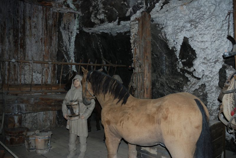 Minas de sal de Wieliczka. Representación trabajo
