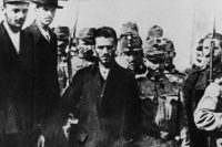 Gavrilo Princip is paraded by his Austrian captors after assassinating Archduke Franz Ferdinand in Sarajevo Photo: Alamy