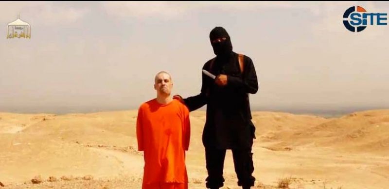 A still image from a video, released in August, in which a militant from the group that calls itself the Islamic State beheaded James Foley.