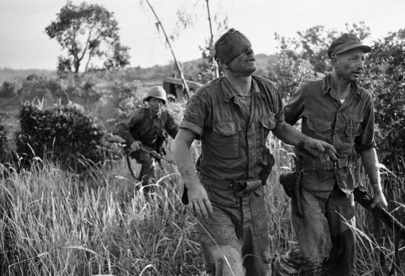 A wounded American soldier in Vietnam in 1965. Peter Arnett/Associated Press