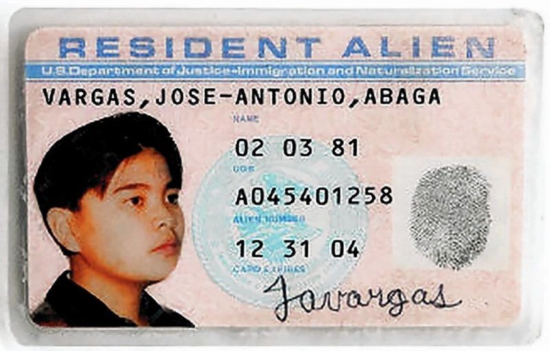 Jose-Antonio Vargas' resident alien card. (Jose-Antonio Vargas)