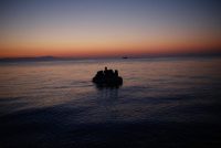 A migrant family from Syria arriving in a small boat to the Greek island of Kos after crossing a three-mile stretch of the Aegean Sea from Turkey. Credit Win Mcnamee/Getty Images
