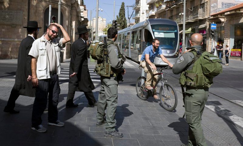 Israel has increased security in Jerusalem in the past days. Photograph: Jim Hollander/EPA