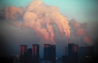A thermal power plant discharges heavy smog into the air in Changchun, in northeast China's Jilin province, on Jan. 22, 2013. (STR / AFP/Getty Images)
