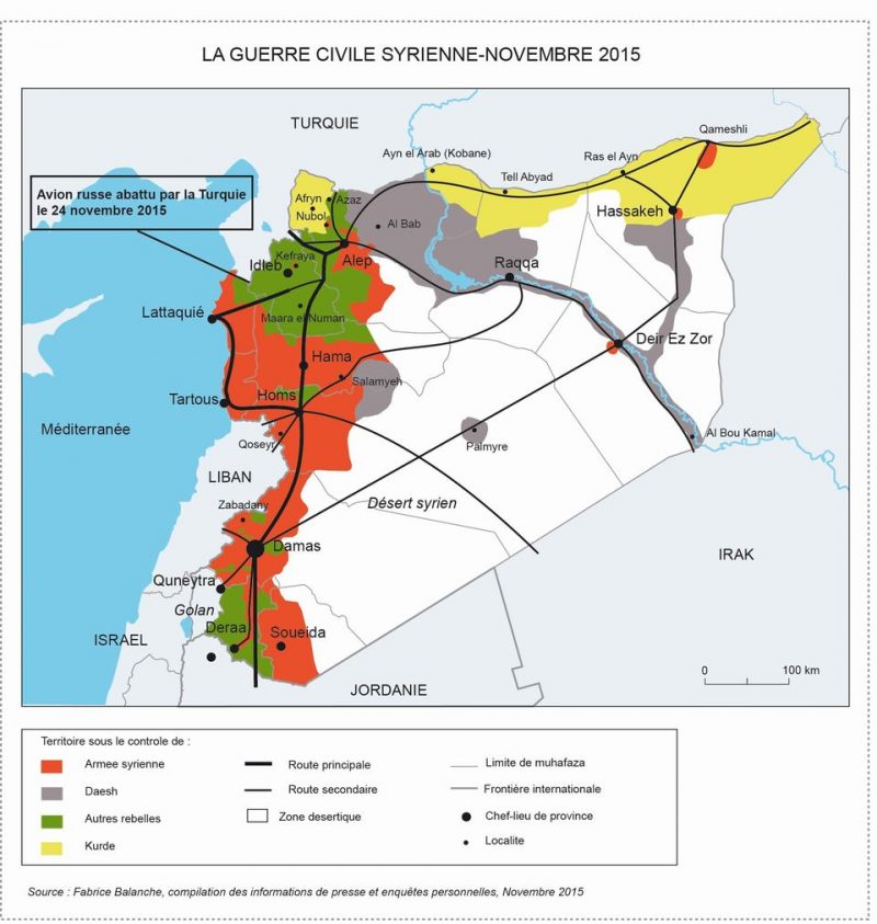 La guerra civil syrienne - noviembre 2015