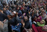 Kashmiri Muslims at the shrine of Hazratbal on December 24, 2015. Credit Danish Ismail/Reuters