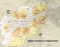 Mapa 2. Actividad talibán en el segundo semestre de 2015