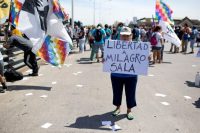 Protesters last month demanded the release of the prominent social activist Milagro Sala, who was arrested in January. Credit Natacha Pisarenko/Associated Press
