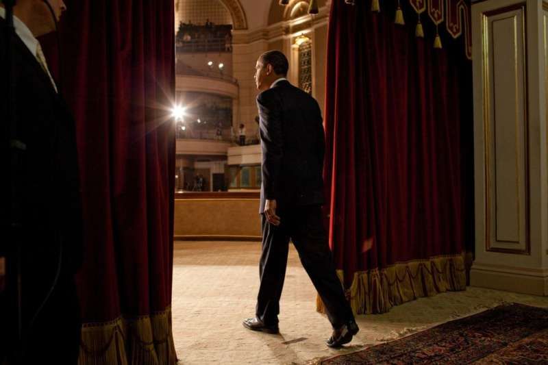 Le président Barack Obama lors de&gt;son discours appelant à un «nouveau départ entre les Etats-Unis et le monde musulman», à l’université du Caire (Egypte), le 4 juin 2009. Photo Pete Souza. The White House