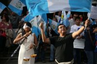 Protesting in June in Guatemala City against corruption involving the former president Otto Pérez Molina. Esteban Biba/European Pressphoto Agency