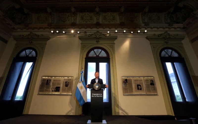 El presidente argentino Mauricio Macri en una rueda de prensa en la Casa Rosada en Buenos Aires Marcos Brindicci/Reuters