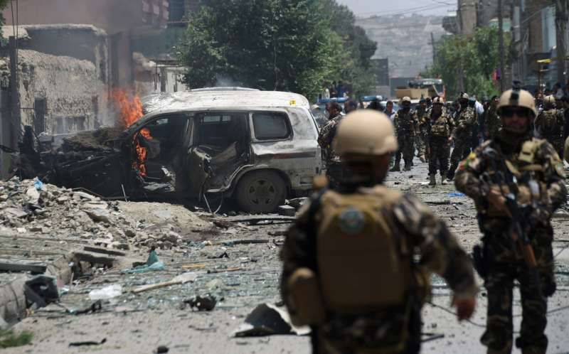 A bomb blast targeted NATO forces in Kabul in July 2015. Credit Shah Marai/Agence France-Presse — Getty Images