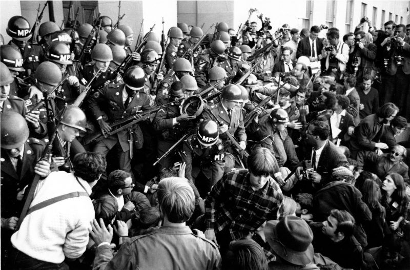 Anti-war demonstrators at the Pentagon in October 1967. Associated Press