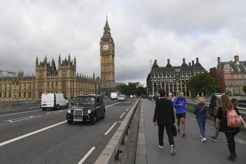 Le pont de Westminster avec Big Ben et le Parlement en arrière-plan dans le centre de Londres, le 9 juin 2017. Paul Ellis - AFP