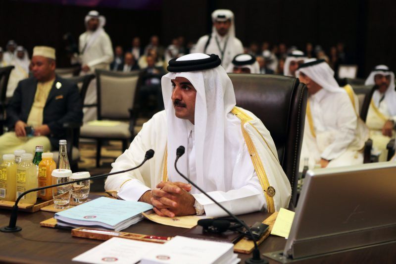 Sheikh Tamim bin Hamad al-Thani, the emir of Qatar, at the Arab League summit in Jordan in March. Credit Jordan Pix/Getty Images