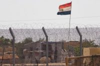 An Egyptian military post in the northern Sinai Peninsula in 2015. (Ariel Schalit/AP)