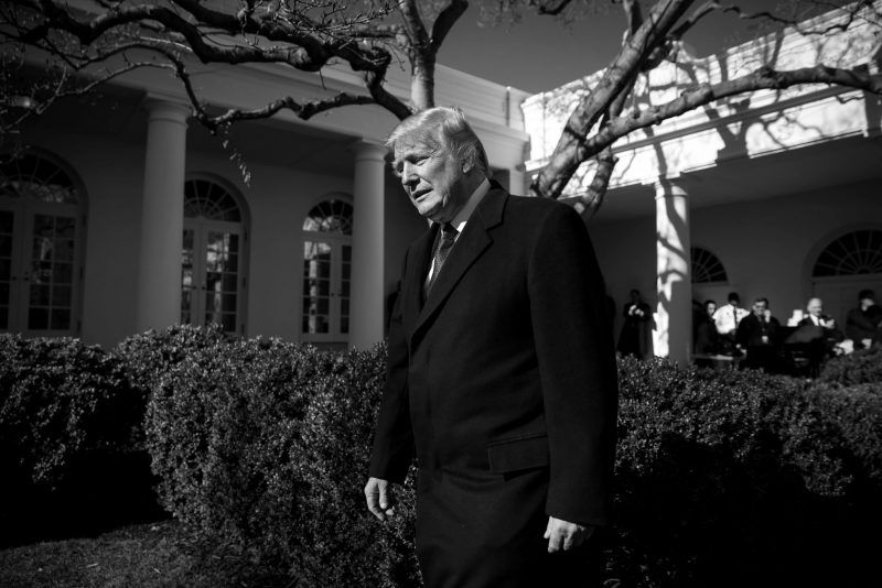  El presidente Trump en la Casa Blanca el viernes Credit Al Drago para The New York Times 