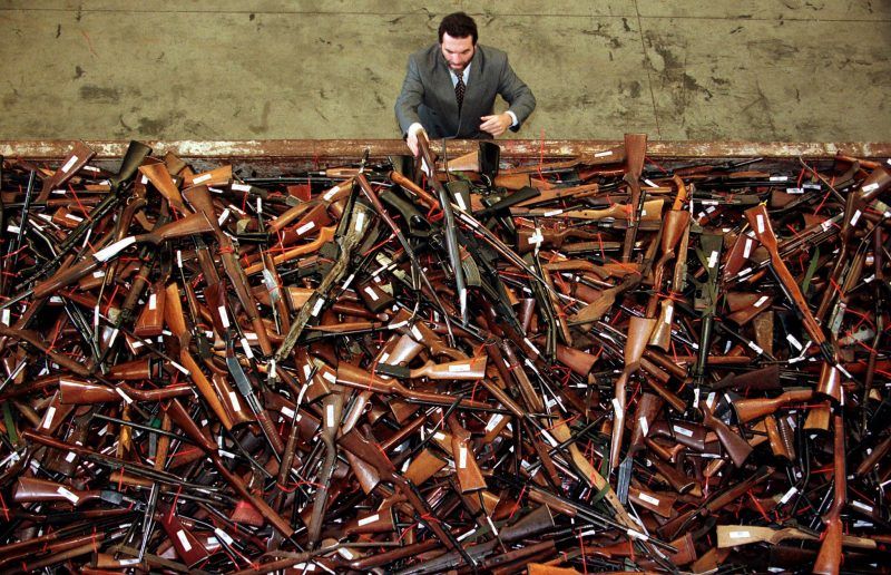 In Sydney, thousands of banned firearms were collected in 1997 as part of the Australian government’s buyback program after the 1996 Port Arthur Massacre, in which 35 people died when a gunman went on a shooting rampage. Credit David Gray/Reuters
