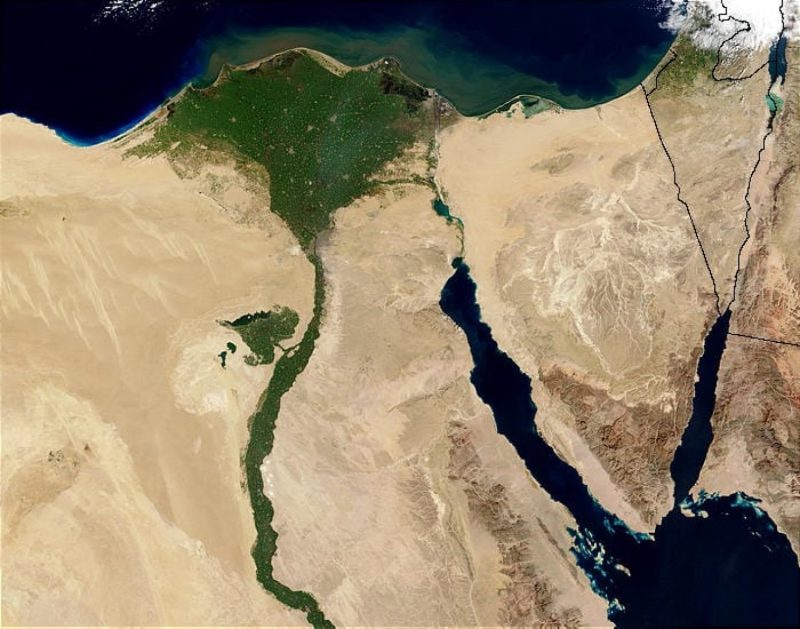 The Nile River and Delta as seen from space. (NASA)