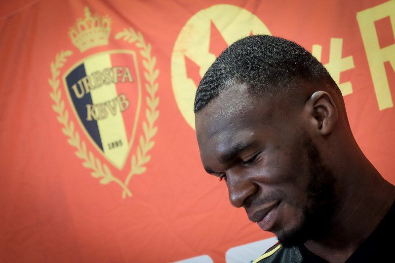 Belgium's Christian Benteke takes part in a press conference of the Belgian national soccer team Red Devils on May 24, 2018, in Tubize prior to the final squad selection for the upcoming FIFA World Cup 2018 in Russia. (Photo by BRUNO FAHY / various sources / AFP) / Belgium OUT (Photo credit should read BRUNO FAHY/AFP/Getty Images)