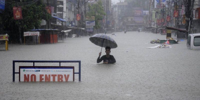 Indian monsoon flooded street. ARINDAM DEY/AFP/Getty Images