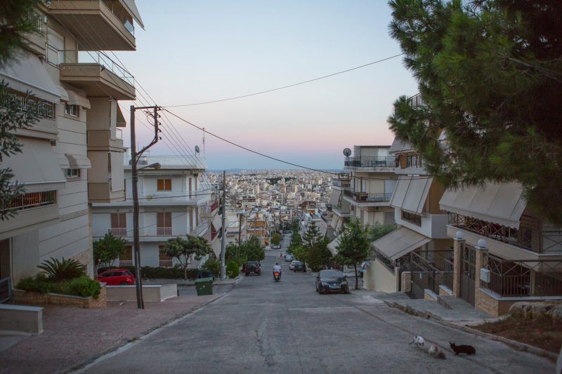 Keratsini, a working-class neighborhood in Piraeus, Greece. The poor in Greece have become poorer while the middle class struggles with a growing tax burden. Credit Eirini Vourloumis for The New York Times