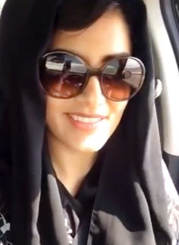 Loujain al-Hathloul in 2014, when she took a widely-viewed video of herself as she drove from the United Arab Emirates to Saudi Arabia. Credit Loujain Al-Hathloul/Loujain al-Hathloul, via Associated Press.
