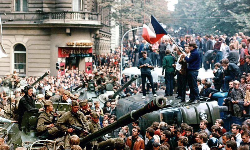 ‘Life under real communism was threatening, but we learned to circumvent the system.’ Soviet tanks in Prague in 1968. Photograph: Libor Hajsky/AFP/Getty Images
