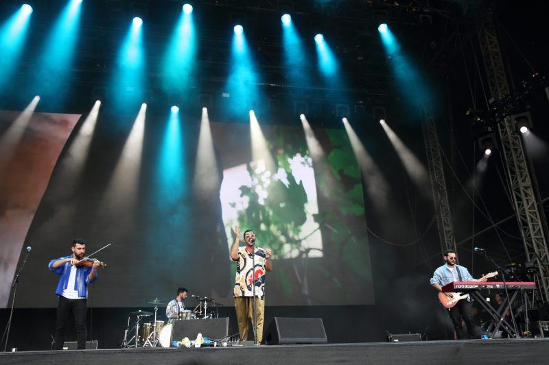 Mashrou' Leila performing in London, last year. Credit Burak Cingi/Redferns, via Getty Images