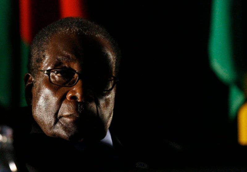 Former Zimbabwean president Robert Mugabe is seen at the closing ceremony of the 28th Southern African Development Community summit of heads of state and government, in Johannesburg, South Africa, on Aug. 17, 2008. (Jerome Delay/AP)