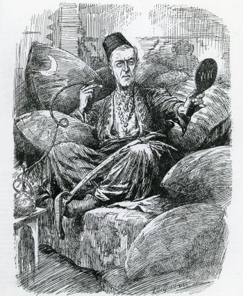 A caricature of Woodrow Wilson in Punch magazine, May 1919. Credit Getty Images