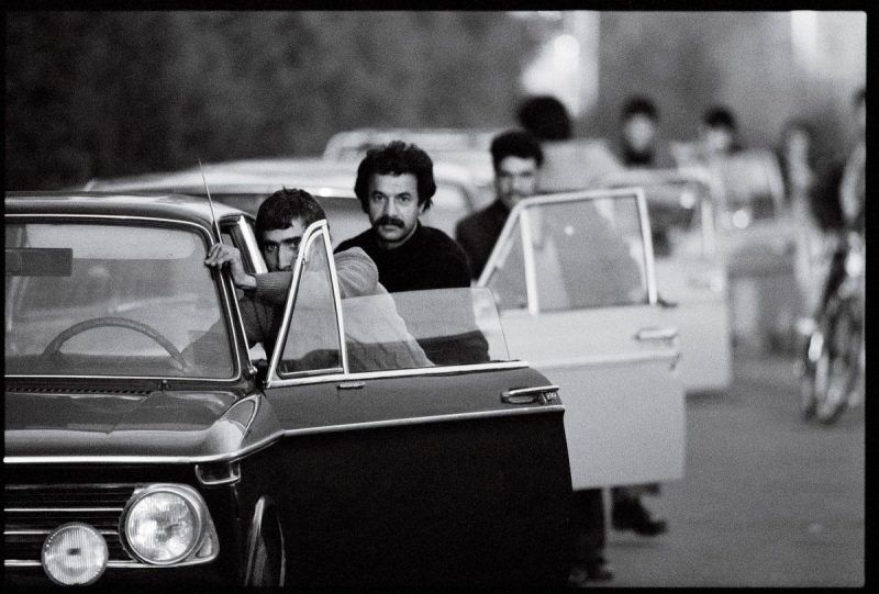 Iranians in line for gasoline in January 1979.