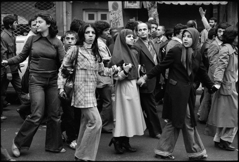 Protesters took to the streets during the Islamic revolution.