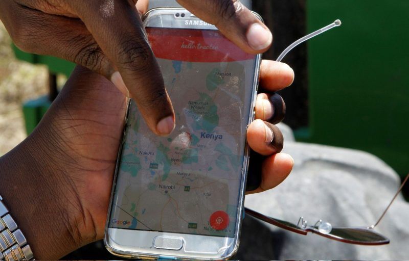 A mobile phone in Umande village in Nanyuki, Kenya. (Njeri Mwangi/Reuters)