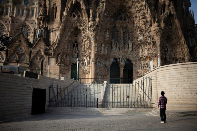 The Sagrada Familia basilica in Barcelona shut its doors to visitors on Friday