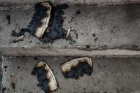Pages of a Quran burned by rioters in a mosque in northeast Delhi on Feb. 26. Credit Atul Loke for The New York Times