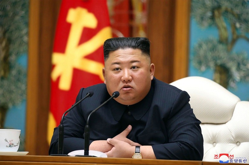 North Korean leader Kim Jong Un in Pyongyang on April 11. (AP) (Korean Central News Agency/Korea News Service via AP)