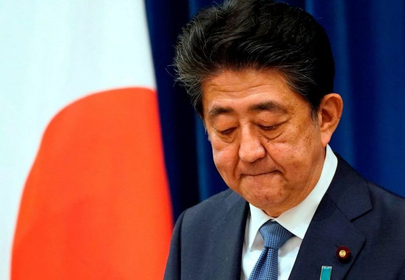 Prime Minister Shinzo Abe of Japan announced his resignation at a news conference on Friday. Credit Pool photo by Franck Robichon