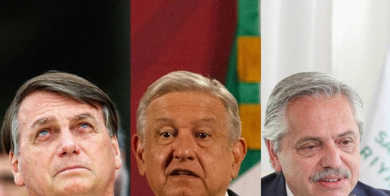 Desde la izquierda: Jair Bolsonaro de Brasil, Andrés Manuel López Obrador de México y Alberto Fernández de Argentina. Credit Adriano Machado/Reuters; Marco Ugarte/Associated Press; EPA vía Shutterstock