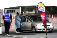 People are tested for covid-19 on March. 4 in Otara in Auckland, New Zealand. (Phil Walter/Getty Images)