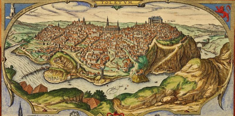 Mapa de Toledo obra de Joris Hoefnagel, procedente de ‘Civitates orbis terrarum’, de Braun and Hogenberg, 1572. Historic Cities