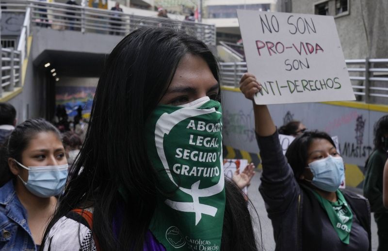 Una manifestación a favor de la legalización del aborto en La Paz, Bolivia.Juan Karita (AP)