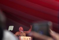 Indian Prime Minister Narendra Modi holds a rally on Dec. 21 in Allahabad, India. (Ritesh Shukla/Getty Images)