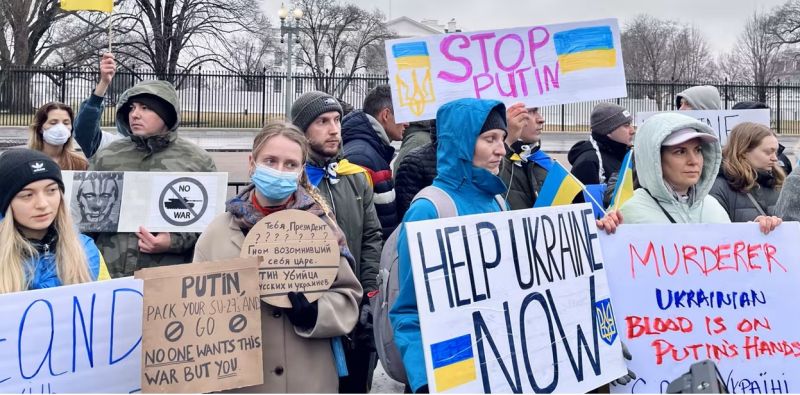 Protestas contra la guerra en Ucrania en Washington D.C. Joe Flood / Flickr, CC BY-NC-ND