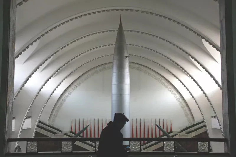 An early precursor to China's nuclear ICBMs, at the Chinese Military Museum, Beijing, January 2009. David Gray / Reuters