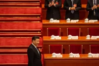 Xi Jinping in the Great Hall of th​e People, Beijing, March 2017. Qilai Shen / Panos Pictures / Redu​x