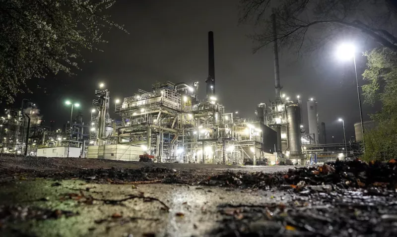 A refinery in Gelsenkirchen, Germany, on April 5. (Martin Meissner/AP)