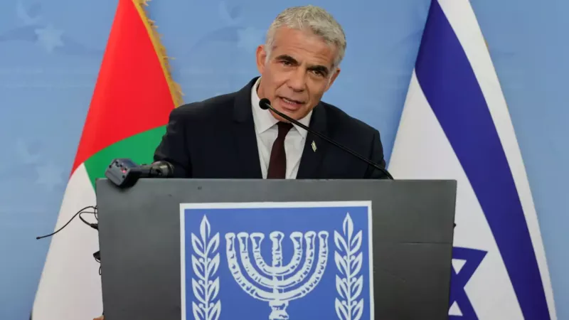 El primer ministro israelí, Yair Lapid, en una conferencia en Dubai el año pasado. Reuters