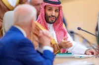 Saudi Crown Prince Mohammed bin Salman meeting U.S President Joe Biden in Jeddah, July 2022 Bandar Algaloud / Courtesy of Saudi Royal Court / Reuters