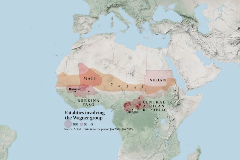 Russia’s ‘coup belt’. Russia’s attempt to build its influence in Africa is concentrated on the Sahel region, where mercenaries from Wagner and other Russian private military companies are helping weak governments to control their territory